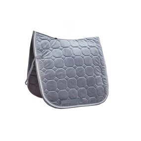 Satin Cloth Saddle Pad Supplier - Cheap Custom Made Dressage Velvet Grey