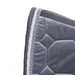 Satin Cloth Saddle Pad Supplier - Cheap Custom Made Dressage Velvet Grey