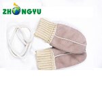 Sheepskin Mittens Factory - Winter Warm Kids Brown Leather for Girls Boys