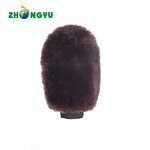 Horse Grooming Kit Factory - Custom Made Brown Sheepskin Saddle Gloves