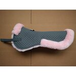 Pink Sheepskin Saddle Half Pad Supplier - Custom Made Horse Equipment