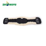 English Sheepskin Girth Manufacturer - Custom Made Dressage Natural Color