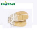 Sheepskin Mittens Factory - Winter Warm Kids Brown Leather for Girls Boys