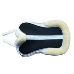 Sheepskin Anti-slip Saddle Half Pad Supplier - Neoprene Shock Absorption