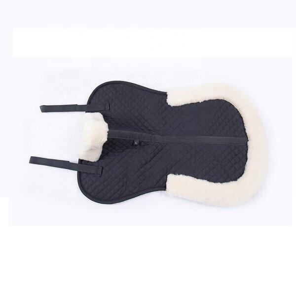 Sheepskin Quilted Half Saddle Pad Manufacturer - Custom Made Felt Black English
