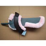 Pink Sheepskin Saddle Half Pad Supplier - Custom Made Horse Equipment