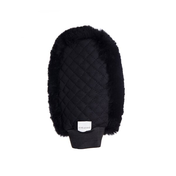 Sheepskin Mitten Manufacturer - Black High Quality Quilted Horse Care