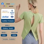 Yoga Top Manufacturer - OEM/ODM Summer Skin-Friendly Round Neck Back