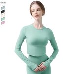 Yoga Top Manufacturer - OEM/ODM Women's Seamless Quick-Dry Long Sleeve