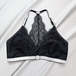 Halter Neck Bra Manufacturer - OEM Custom Women's Silver Thread with Lace