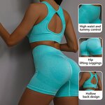 Yoga Set Manufacturer - OEM Custom Women Hollow Back Vest Shorts