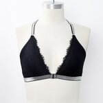 Halter Neck Bra Manufacturer - OEM Custom Women's Silver Thread with Lace