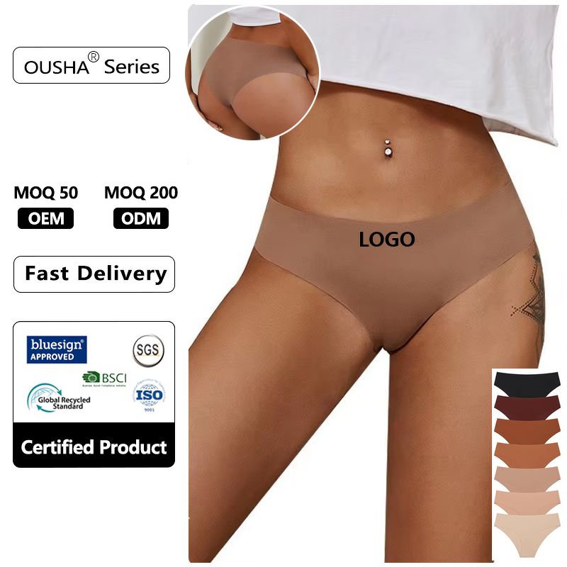 Women Thong Briefs Manufacturer - OEM/ODM One-piece Breathable Ice Silk