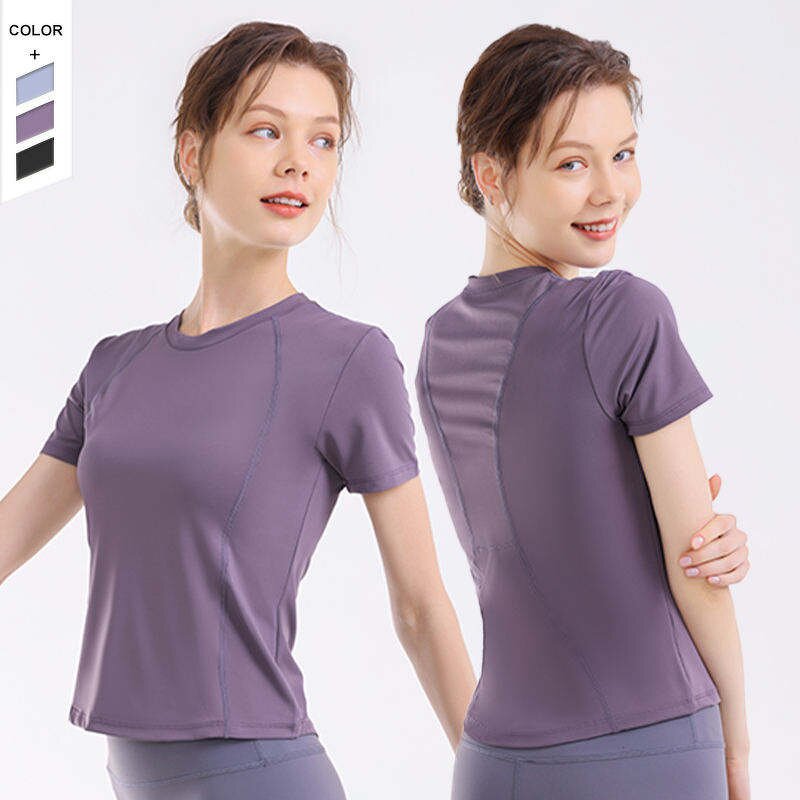 Yoga Fitness T-Shirt Manufacturer - OEM/ODM Summer Quick-Dry Round Neck