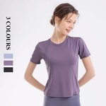 Yoga Fitness T-Shirt Manufacturer - OEM/ODM Summer Quick-Dry Round Neck