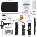 Tactical Gear First Aid Kit Factory - 9 in 1 For Outdoor Black Bag Camping Survival