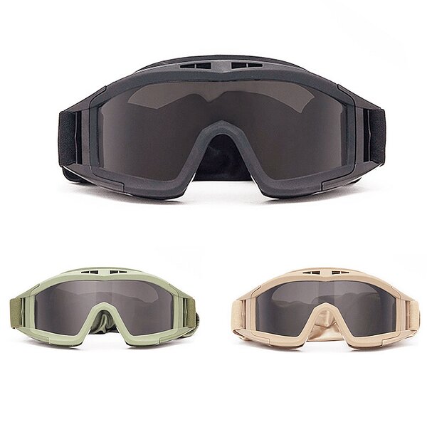Professional Tactical Sunglasses Manufacturer - Goggles with Glasses 3 Lens Kit