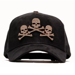 Baseball Caps Manufacturer - OEM Custom 5 Panel ROSE GOLD SKULLS