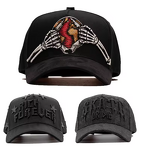 Baseball Caps Manufacturer - OEM Custom 5 Panel ROSE GOLD SKULLS