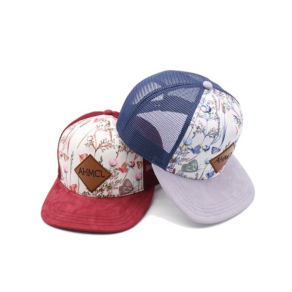 Dad Hats Manufacturer - Wholesale Leather Patch Custom Adjustable 7 Panel