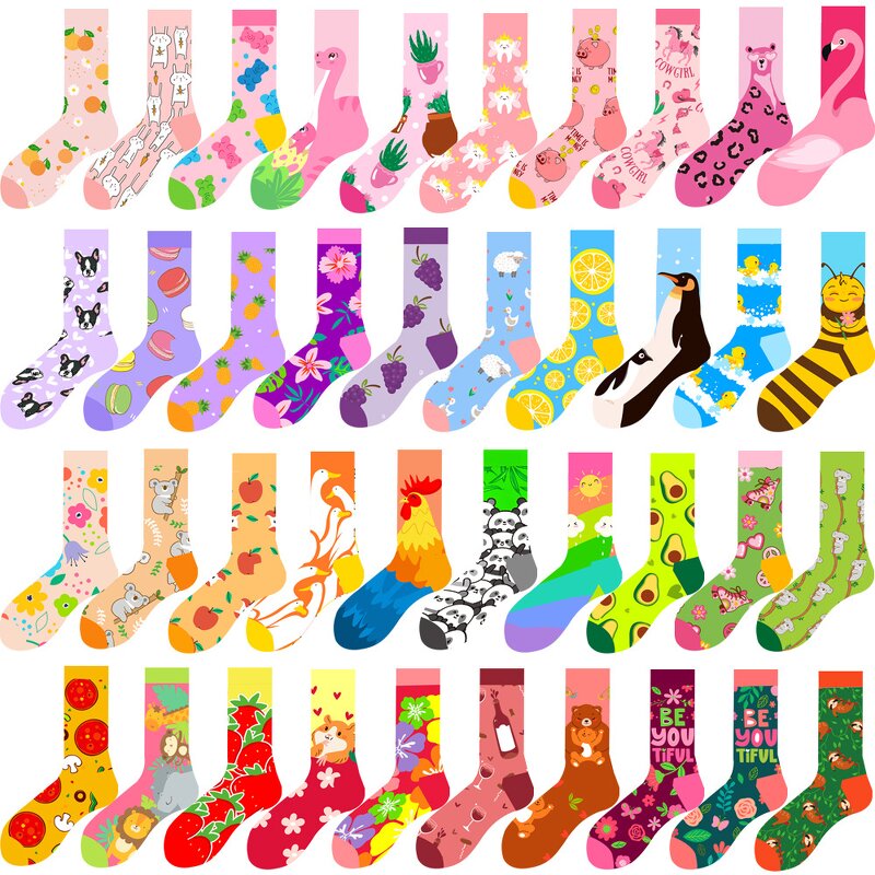 Custom Socks Manufacturer - OEM New Style Colored Hearts Sweet Knitted