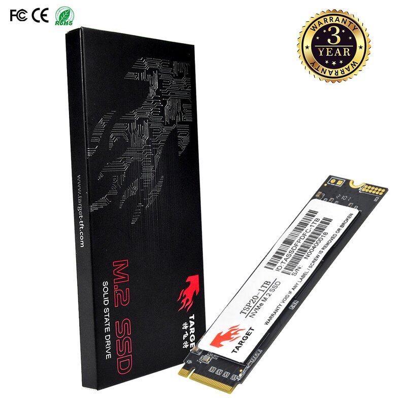 M.2 NVMe SSD Factory - 1TB Gen3 PCIe 3.0 2280 Internal Laptop Hard Drive Metal Shell