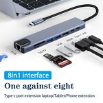 USB C Hub Manufacturer - 8in1 Thunderbolt 3 Docking Station for Macbook iPad