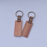 Leather Keychains Manufacturer - OEM Custom Walnut Wood Key Rings