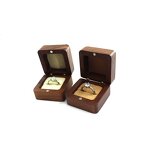 Ring Box Manufacturer - OEM Custom Square Shaped Wood Single