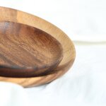 Dessert Plate Manufacturer - OEM Custom Natural Solid Wood Round