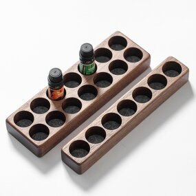 Essential Oil Box Manufacturer - OEM Custom 7 Grid 24 Grid Walnut Wood