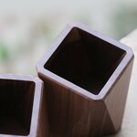 Wood Pen Holder Manufacturer - OEM Custom Creative Diamond Shaped Walnut