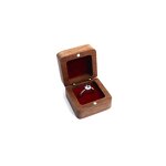 Ring Box Manufacturer - OEM Custom Square Shaped Wood Single