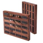 Ring Display Tray Manufacturer - OEM Custom 20 Slots Rectangle Dark Walnut