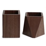 Wood Pen Holder Manufacturer - OEM Custom Creative Diamond Shaped Walnut