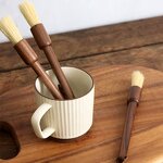 Coffee Cup Cleaning Brush Manufacturer - OEM Custom Walnut Wood Long Handle