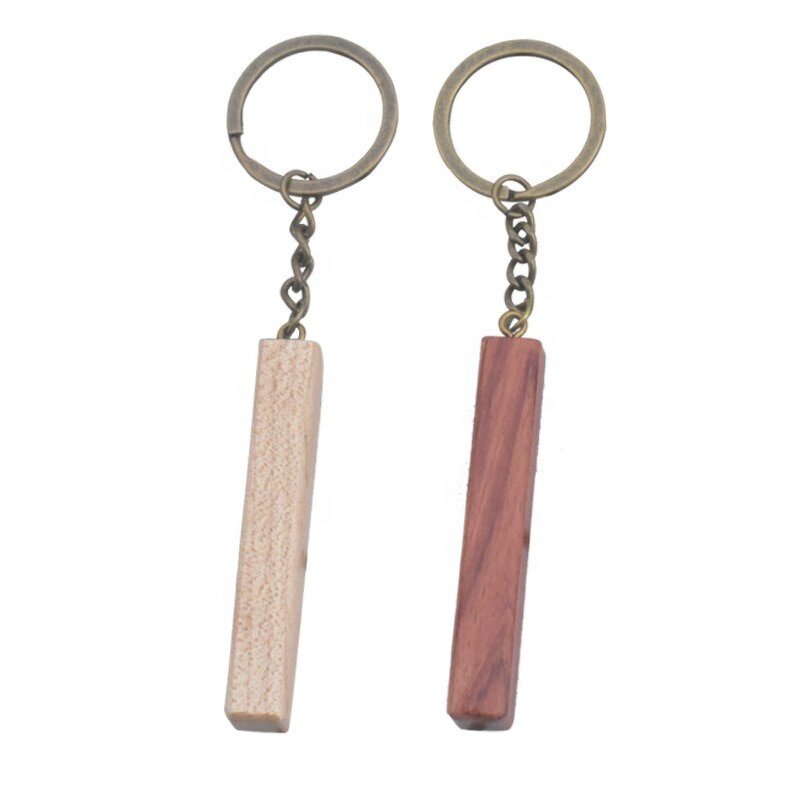 Wooden Keychain Manufacturer - OEM Personalized Blanks Rectangular Diy