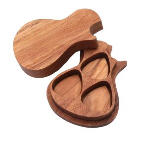 Guitar Pick Box Manufacturer - OEM Custom Guitar Shaped Wooden Craft Gift