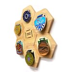 Medal Display Stand Manufacturer - OEM Custom Wooden Hexagonal Honeycomb Combination