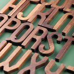 Wood Alphabet Letters Manufacturer - OEM Custom Black Walnut Wall Decorative