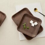 Dessert Plate Manufacturer - OEM Custom High Quality Luxury Walnut Wood