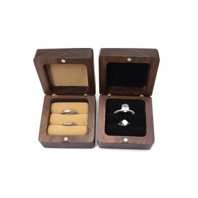 Wedding Ring Box Manufacturer - OEM Custom High End Wood Square Ceremony