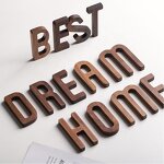 Wood Alphabet Letters Manufacturer - OEM Custom Black Walnut Wall Decorative