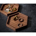 Jewelry Display Tray Manufacturer - OEM Custom Hexagon Wooden Ring Necklace