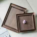 Wood Trays Manufacturer - OEM Custom High Quality Black Walnut Square