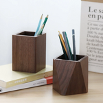 Wood Pen Holder Manufacturer - OEM Custom Creative Diamond Shaped Walnut