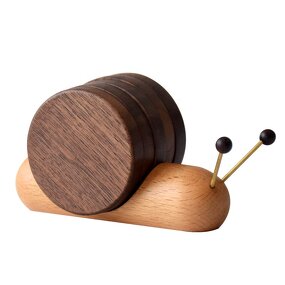 Wood Coaster Set Manufacturer - OEM Custom Creative Cute Snails Shaped