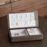 Jewelry Storage Box Manufacturer - OEM Custom Small Size Black Walnut