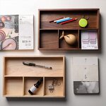 Desktop Organizer Tray Manufacturer - OEM Custom Premium Black Walnut Wood