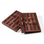 Ring Display Tray Manufacturer - OEM Custom 20 Slots Rectangle Dark Walnut